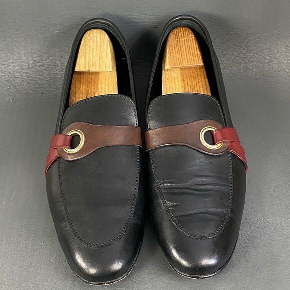 Avant Garde Black leather luxury loafers mens size 14 (47) - Picture 4 of 8